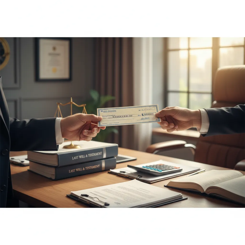 Person reviewing inheritance distribution documents