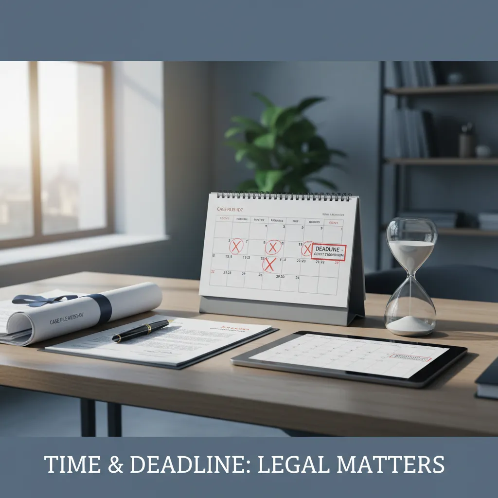 Calendar and clock representing inheritance claim deadlines