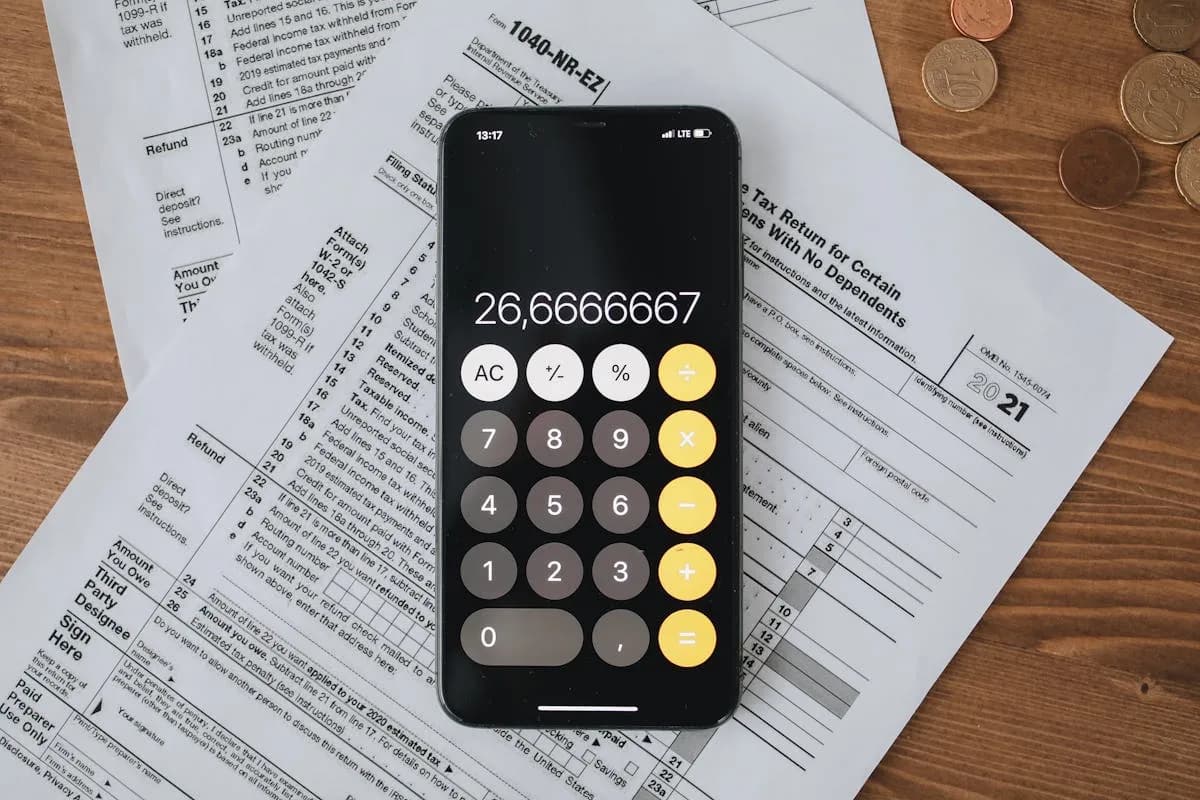 Tax forms and calculator representing inheritance tax planning